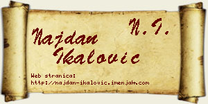 Najdan Ikalović vizit kartica
